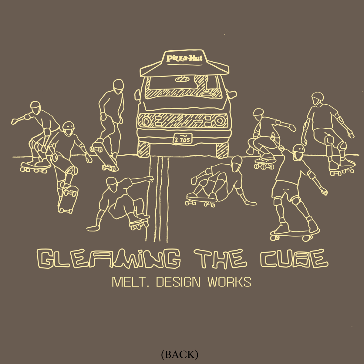 Gleaming the Cube x Melt. T-Shirt (Espresso)
